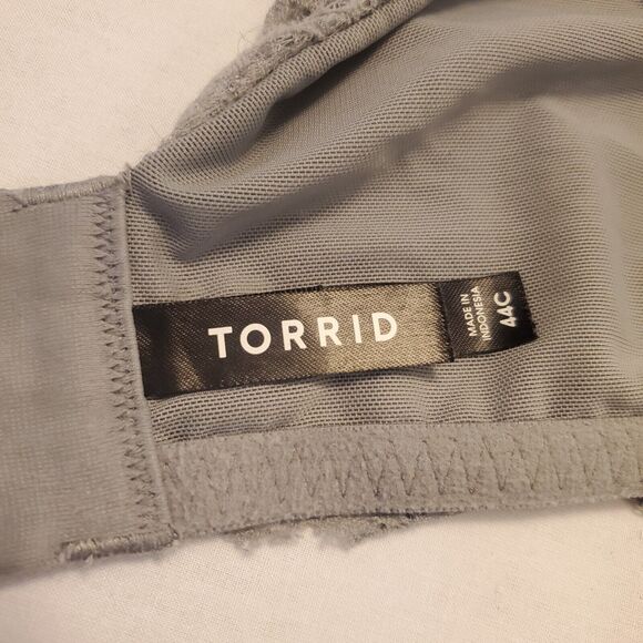 TORRID Jersey Cotton And Lace 44C Bra Light Gray Comfortable - Picture 5 of 5